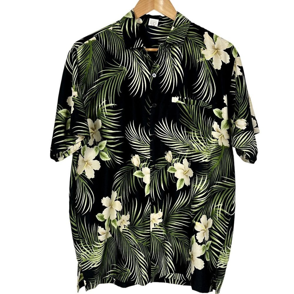 VTG Rima Fern & Orchird Hawaiian Shirt Size Medium